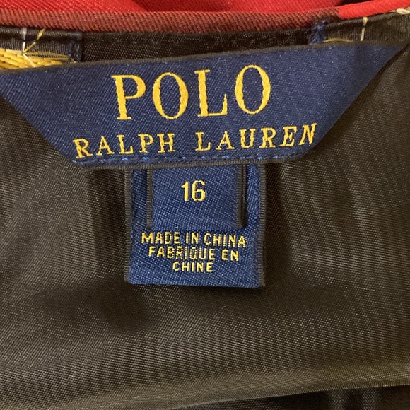 POLO RALPH LAUREN Stylish Red and Black Kids Dress 
SIZE 16 - Picture 12 of 14